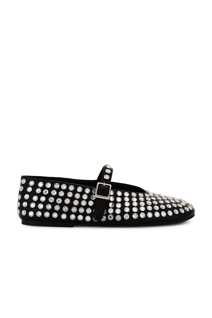 Tony Bianco Miami Flat in Black Nappa leather round toe